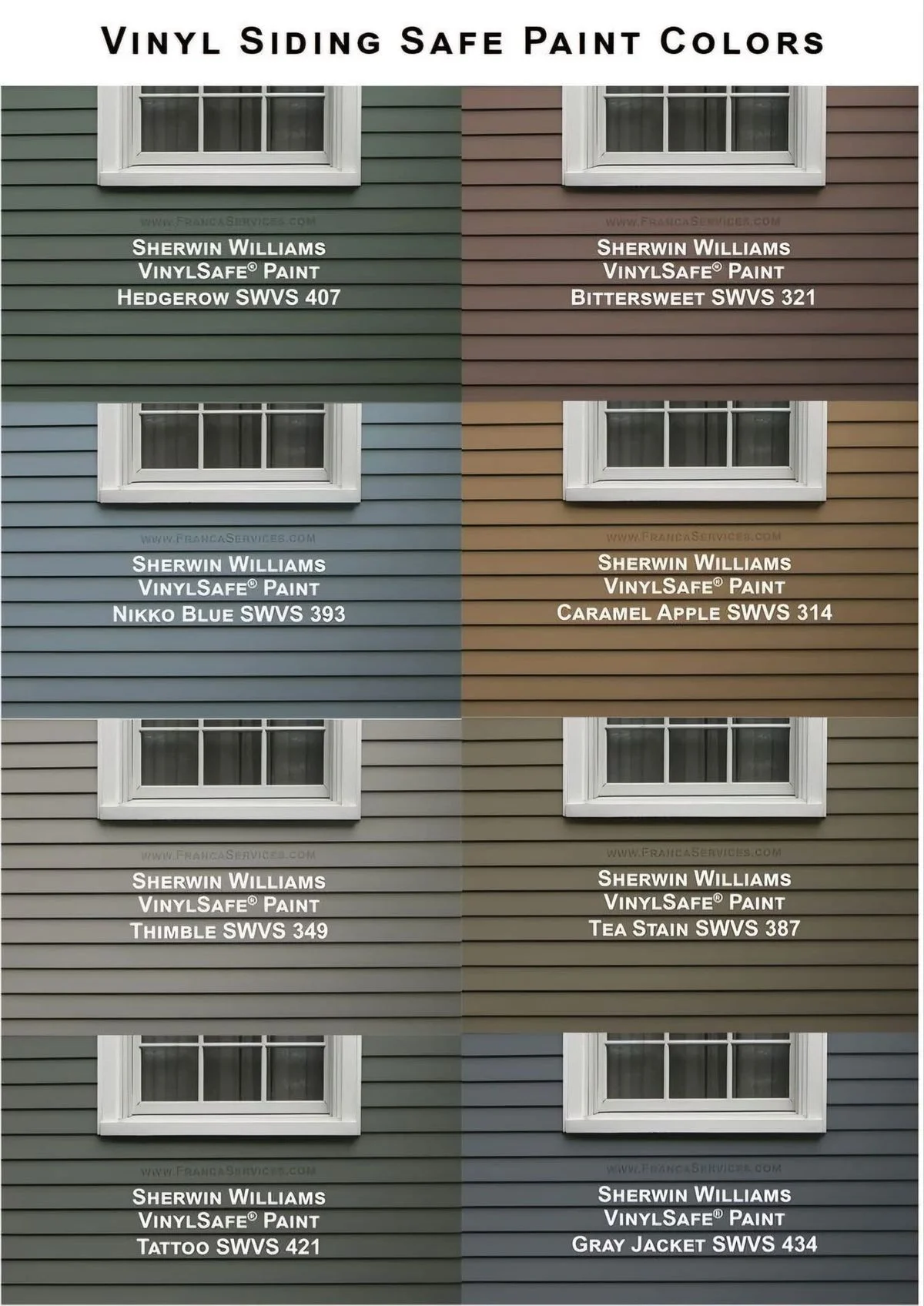 Vinyl siding color options